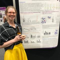 Jacinta sharing her poster