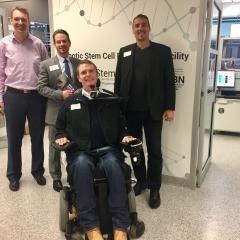 Associate Professor Marc Ruitenberg, Perry Cross Foundation Scientific Director Dr Brent McMonagle, Perry Cross Foundation founder Perry Cross and Professor Ernst Wolvetang